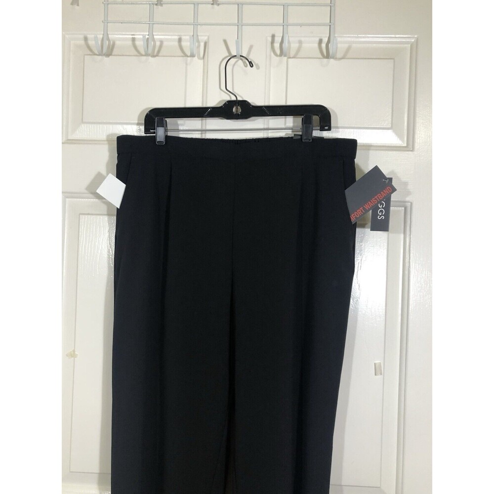 NWT Briggs Black Dress Pants S 14 Knit Strech Elastic Waist Straight Leg - Picture 4 of 15